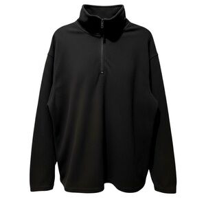 INTIMO Black 1/4 Zip Fleece Pullover Size XL Soft Cozy Warm Layer